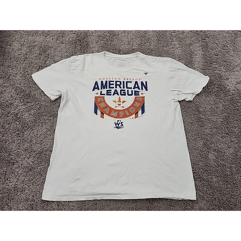 Fanatics T Shirt Mens XL White Good Houston Astros AL Champions 2022 MLB WS